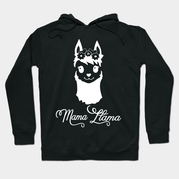 Mama Llama Mothers Day Gift Hoodie by PurefireDesigns